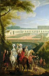 Ansicht der Orangerie in Versailles, nach 1697